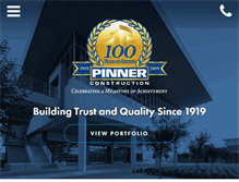 Tablet Screenshot of pinnerconstruction.com